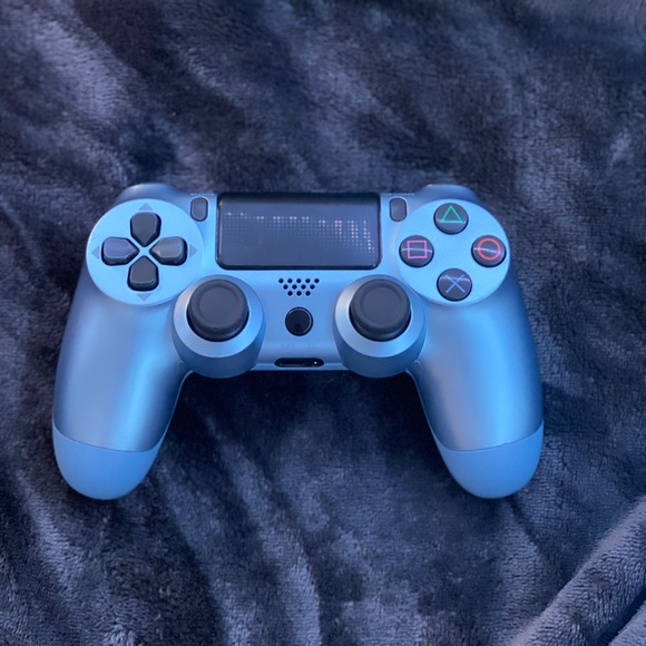 PS4 frosted blue, custom controller. - Picture 2 of 3